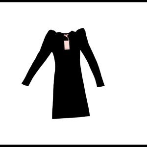 Black sweater dress.